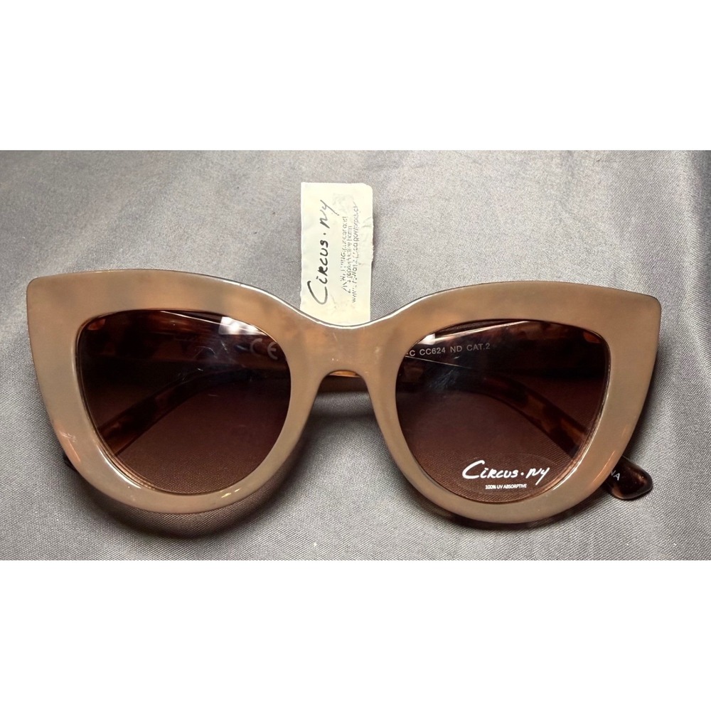 Circus NY Womens Cat Eye Sunglasses Tan Tortoise CC624 ND CAT.2 UV Protection